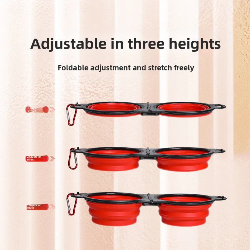 Foldable Travel Pet Bowl – Compact Feeder for Walks & Trips