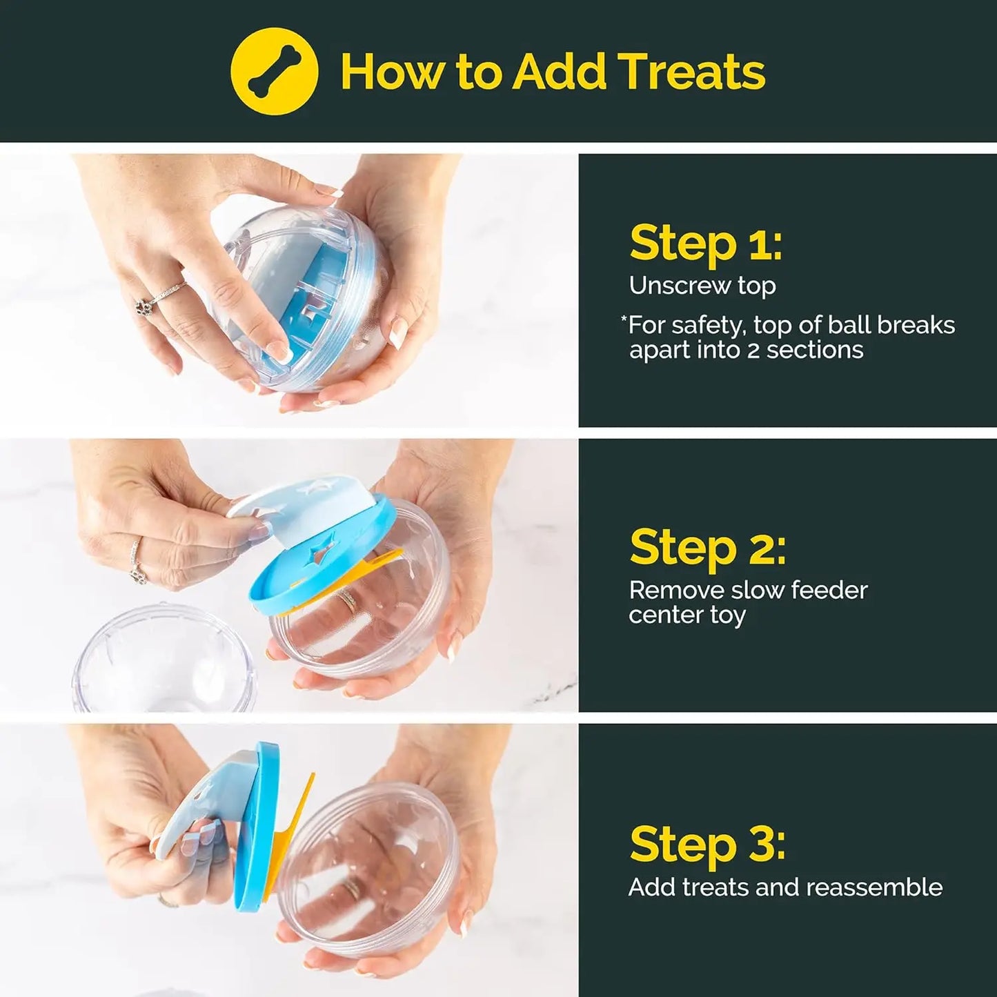 Interactive IQ Treat Ball Toy for Dogs & Cats