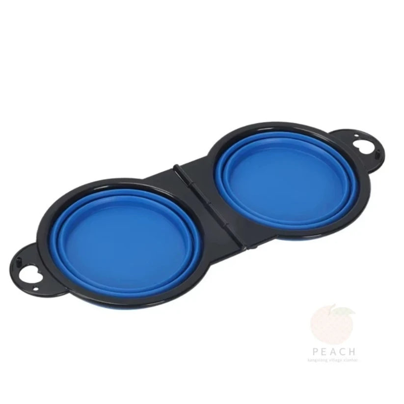 Foldable Travel Pet Bowl – Compact Feeder for Walks & Trips