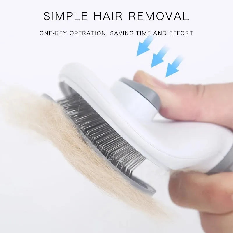 Self-Cleaning Pet Grooming Brush for Dogs & Cats