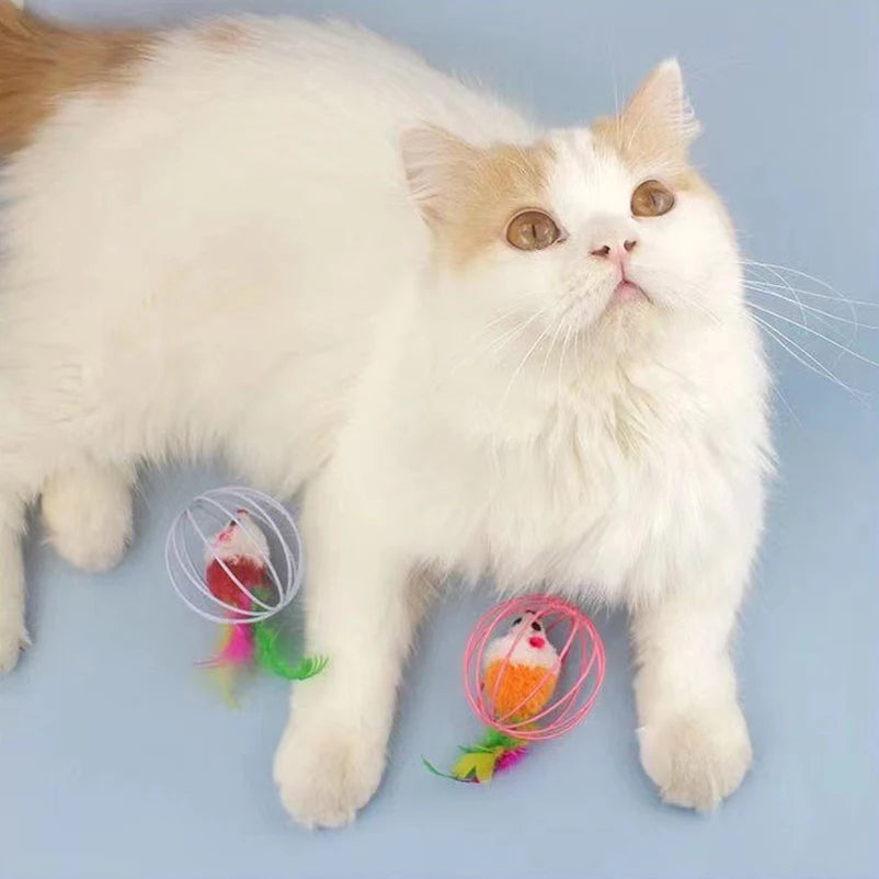 Interactive Mouse & Jingle Ball Toy for Cats