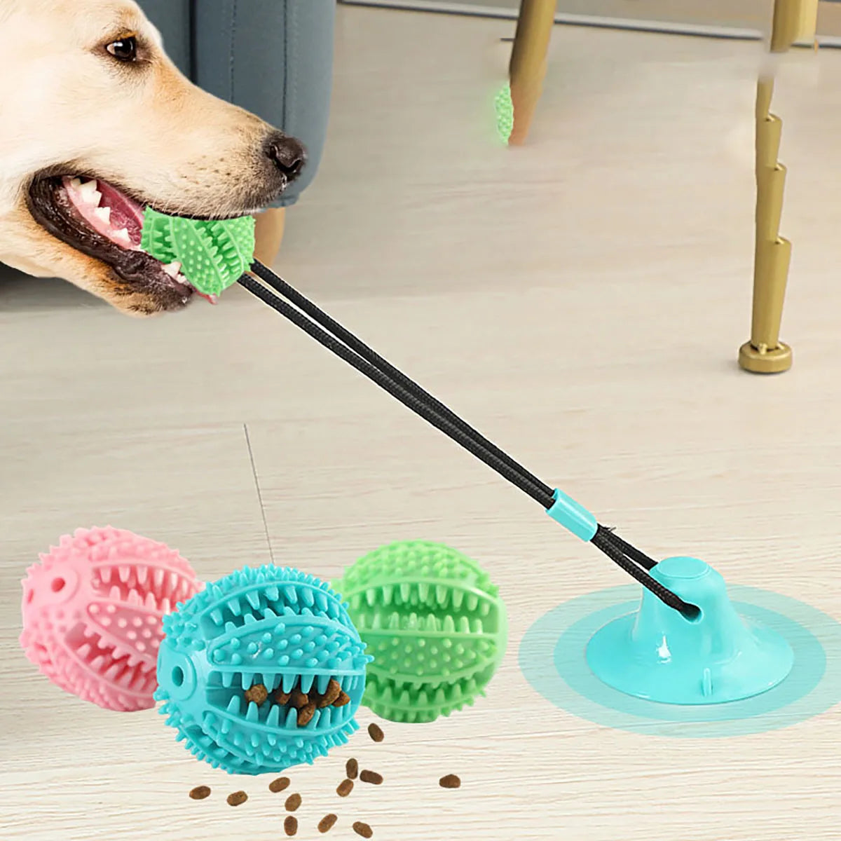 Interactive Suction Cup Tug & Chew Toy for Dogs