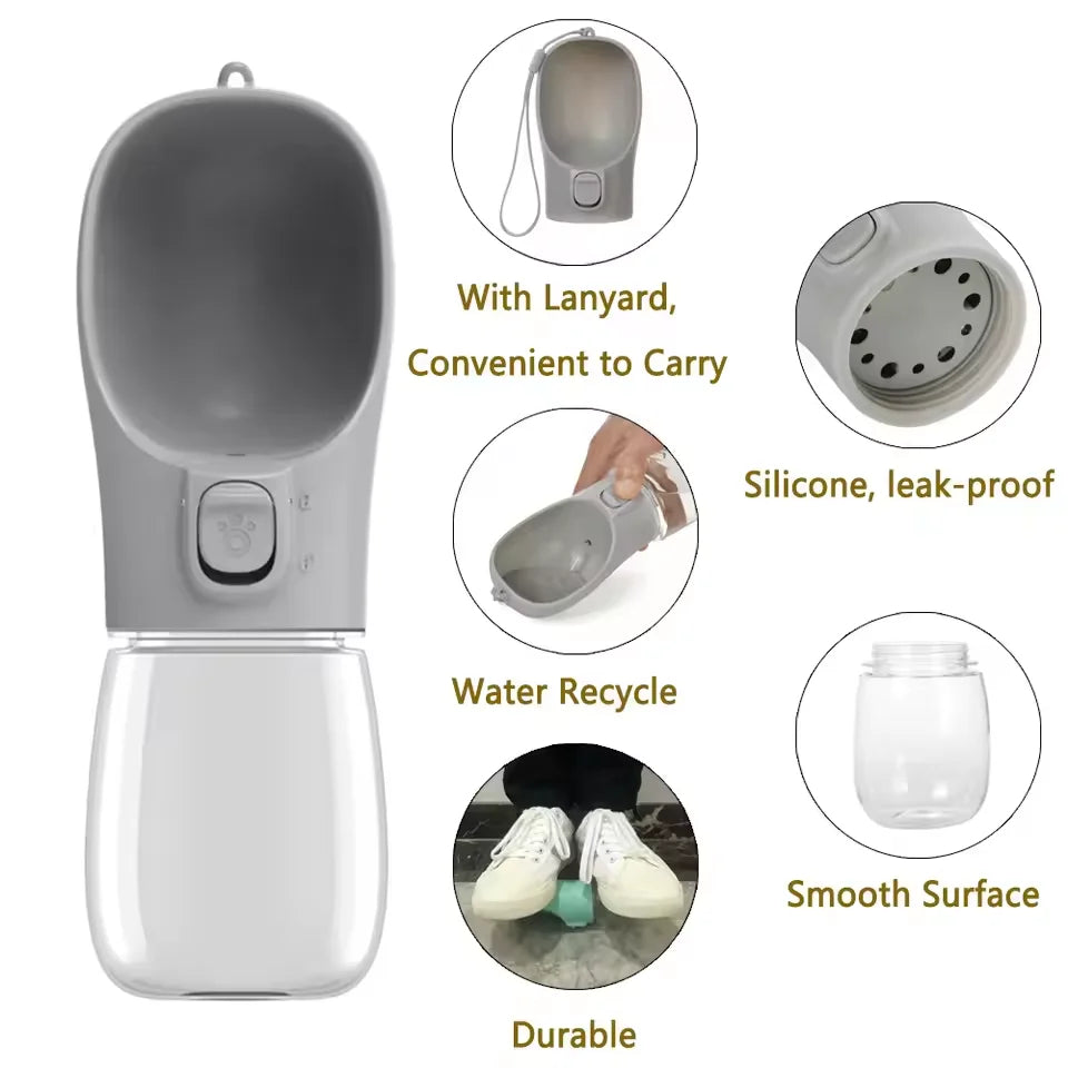 Portable Pet Water Bottle – Leak-Proof Travel Dispenser