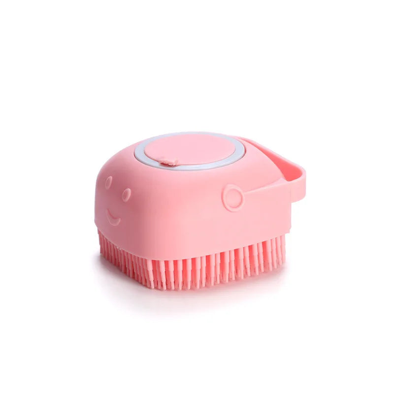 Soft Silicone Pet Bathing Brush & Massager for Dogs & Cats