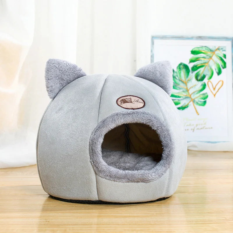Cat-Eared Cave Bed – Cosy Hideaway for Cats & Small Dogs