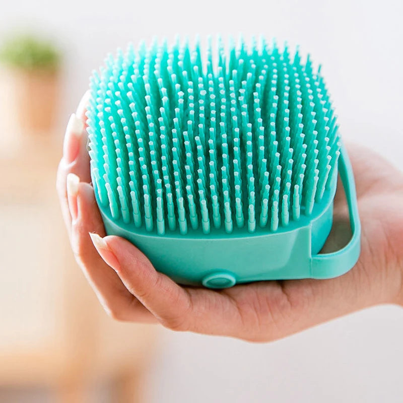 Soft Silicone Pet Bathing Brush & Massager for Dogs & Cats