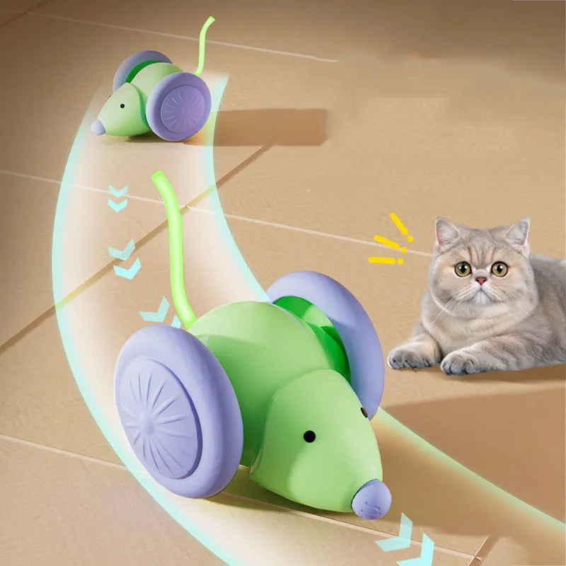 Rechargeable Mouse Car – Smart Interactive Toy for Cats