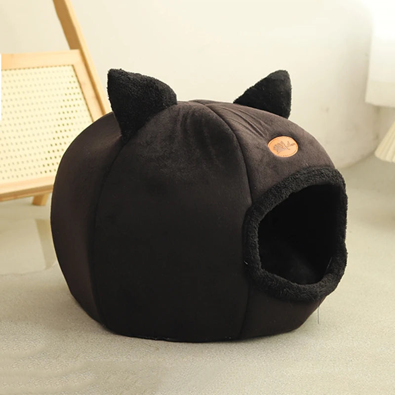 Cat-Eared Cave Bed – Cosy Hideaway for Cats & Small Dogs