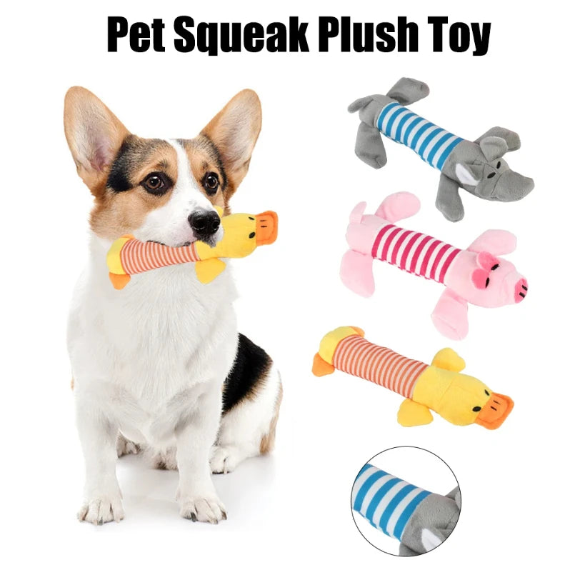 Squeaky Plush Elephant Toy for Dogs & Cats