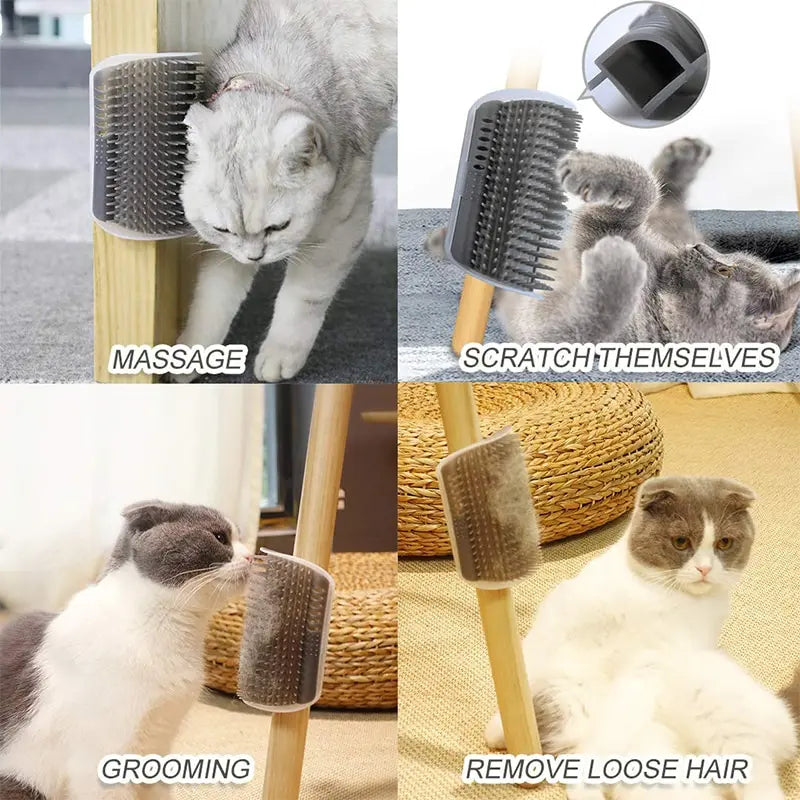 Corner Cat Self-Grooming Brush & Massager
