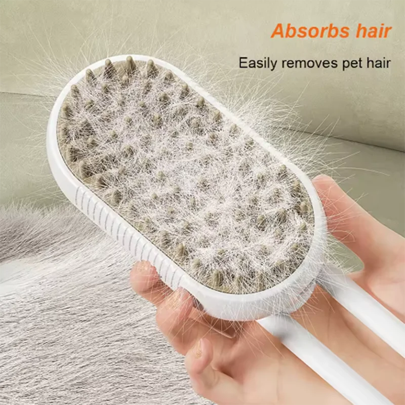 2-in-1 Pet Spray & Grooming Brush for Dogs & Cats