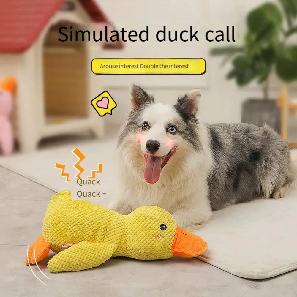 Durable Plush Duck Toy for Large Dogs