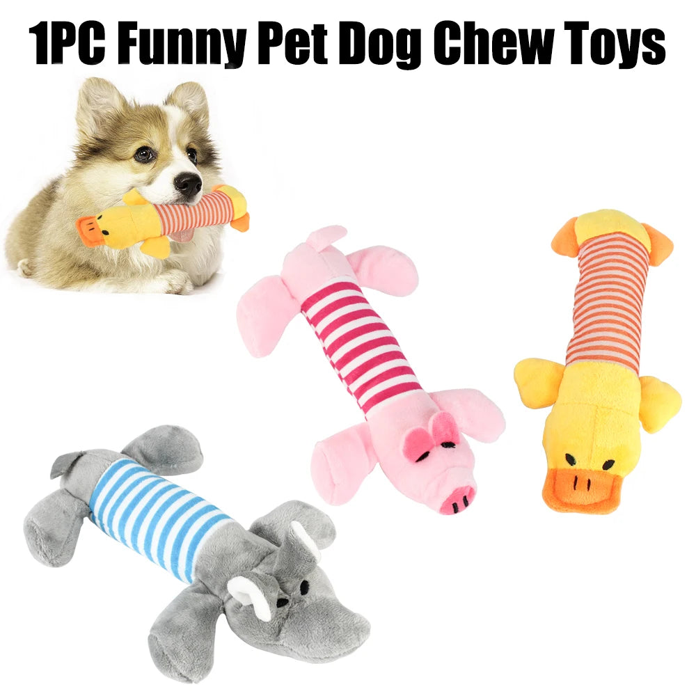 Squeaky Plush Elephant Toy for Dogs & Cats