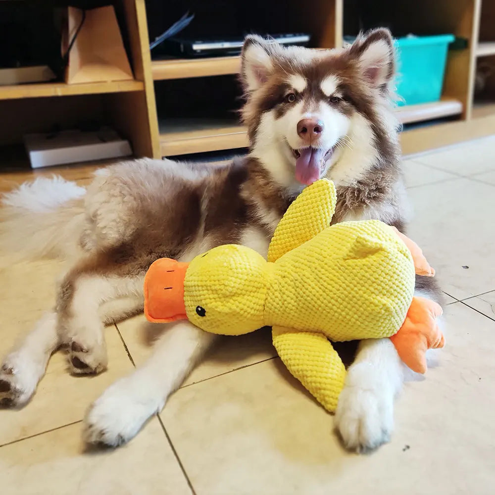 Durable Plush Duck Toy for Large Dogs
