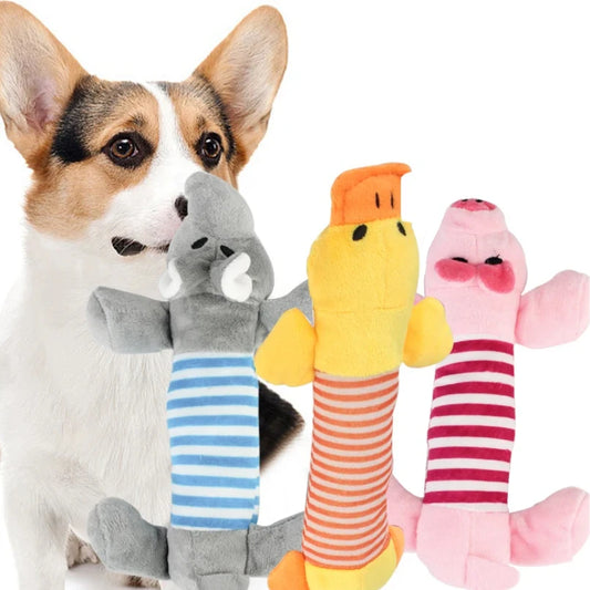 Squeaky Plush Elephant Toy for Dogs & Cats