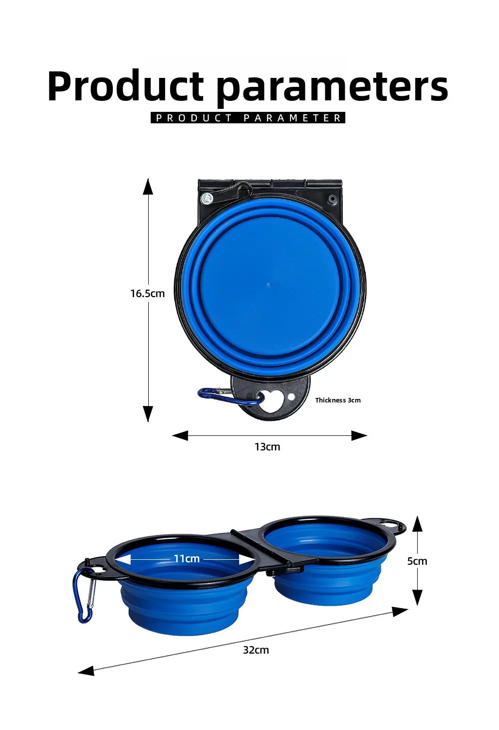 Foldable Travel Pet Bowl – Compact Feeder for Walks & Trips