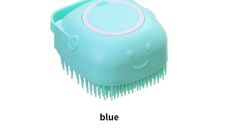 Soft Silicone Pet Bathing Brush & Massager for Dogs & Cats