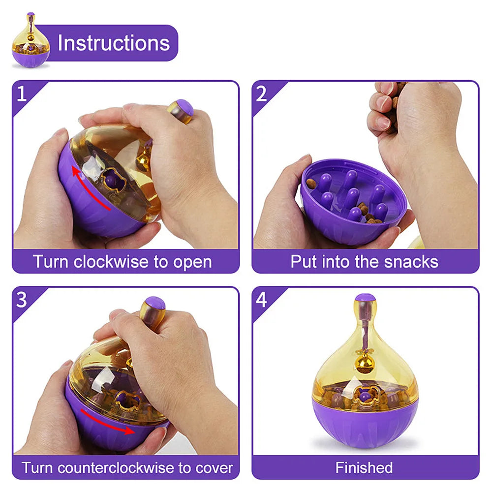 Interactive Tumbler Treat Dispenser – Pet Feeding Toy for Cats & Dogs