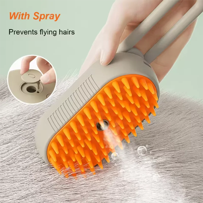 2-in-1 Pet Spray & Grooming Brush for Dogs & Cats