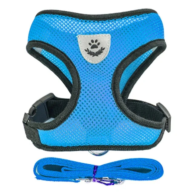 Breathable Mesh Harness & Lead Set for Cats & Small Dogs