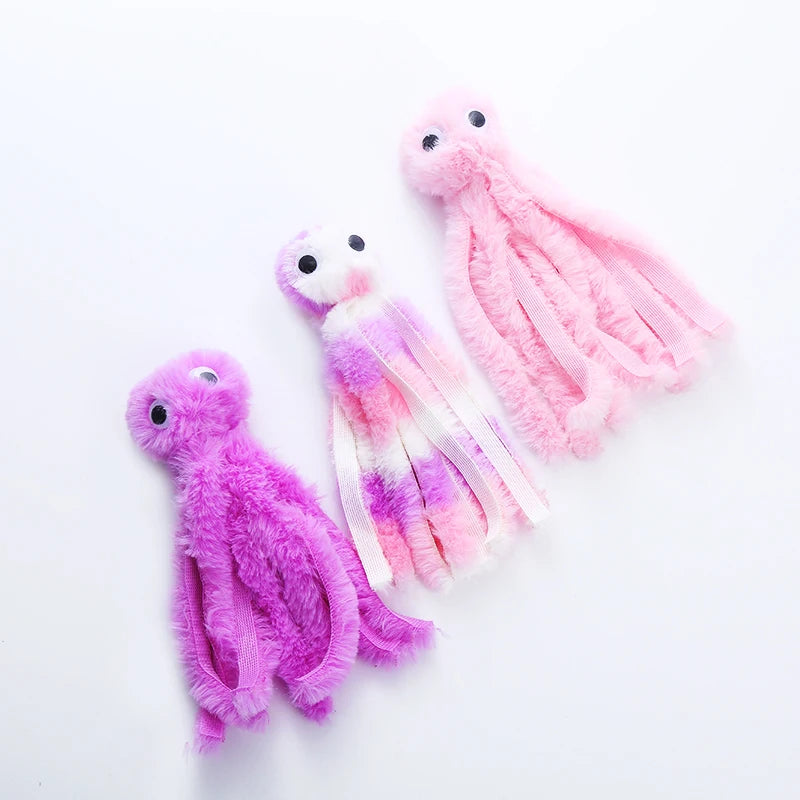 Plush Octopus Interactive Toy with Catnip for Cats