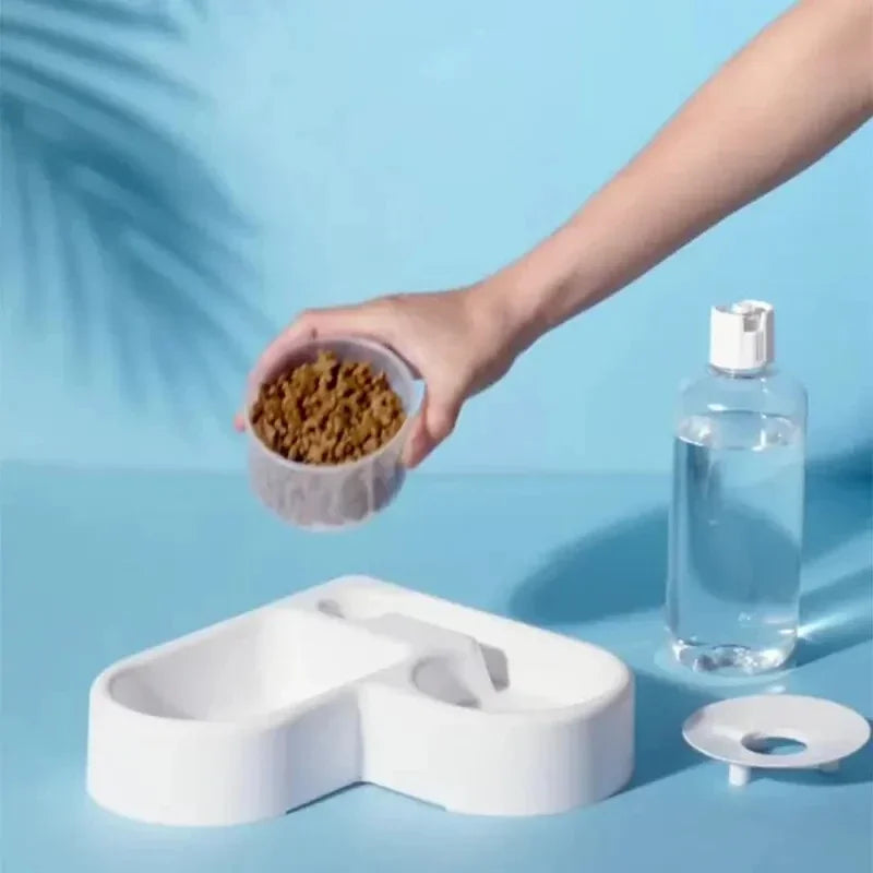 Automatic Dual-Use Food & Water Bowl for Dogs & Cats