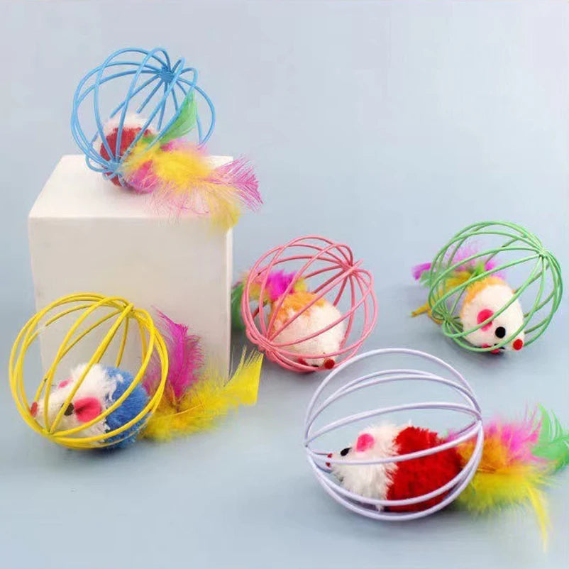 Interactive Mouse & Jingle Ball Toy for Cats