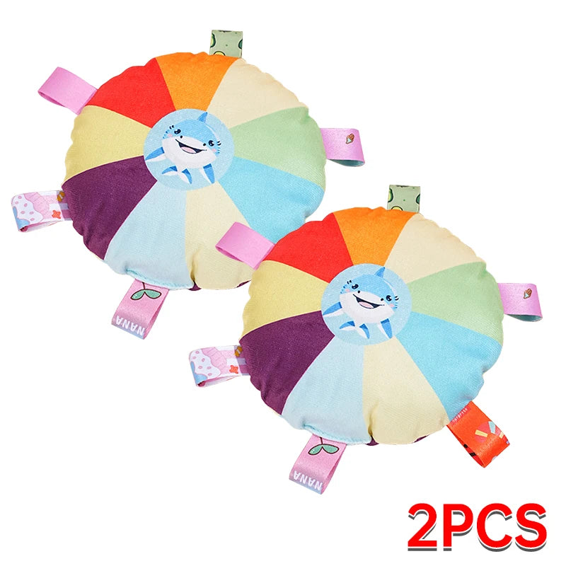 Rainbow Flying Disc Plush Toys – Interactive Chew Set for Dogs