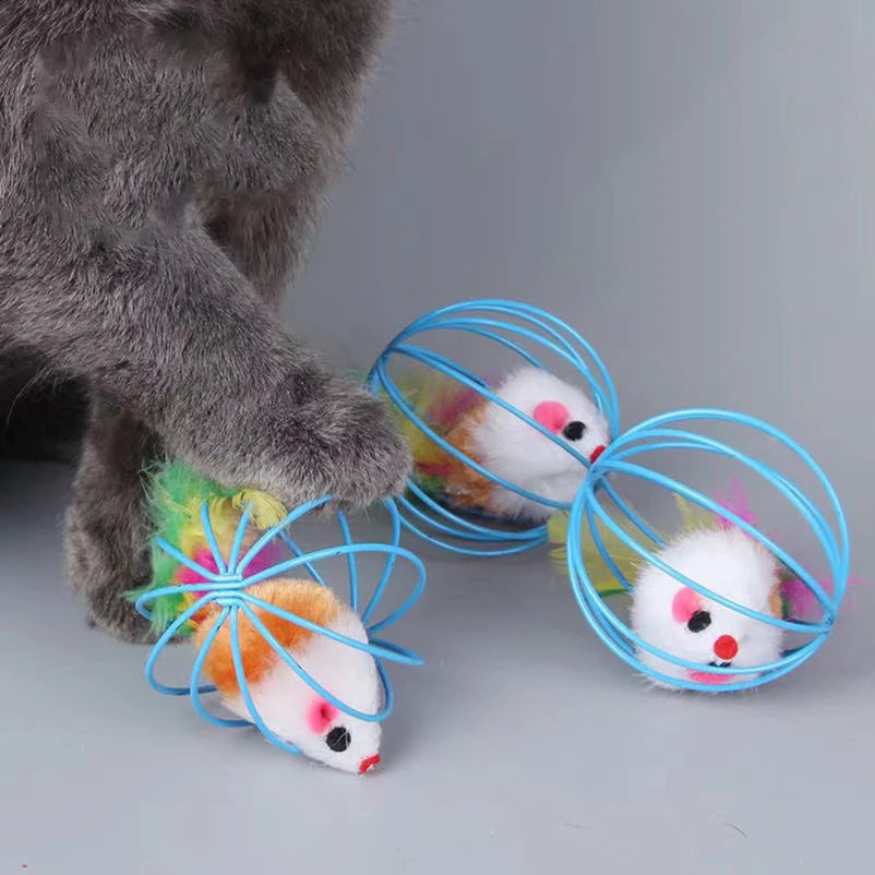 Interactive Mouse & Jingle Ball Toy for Cats