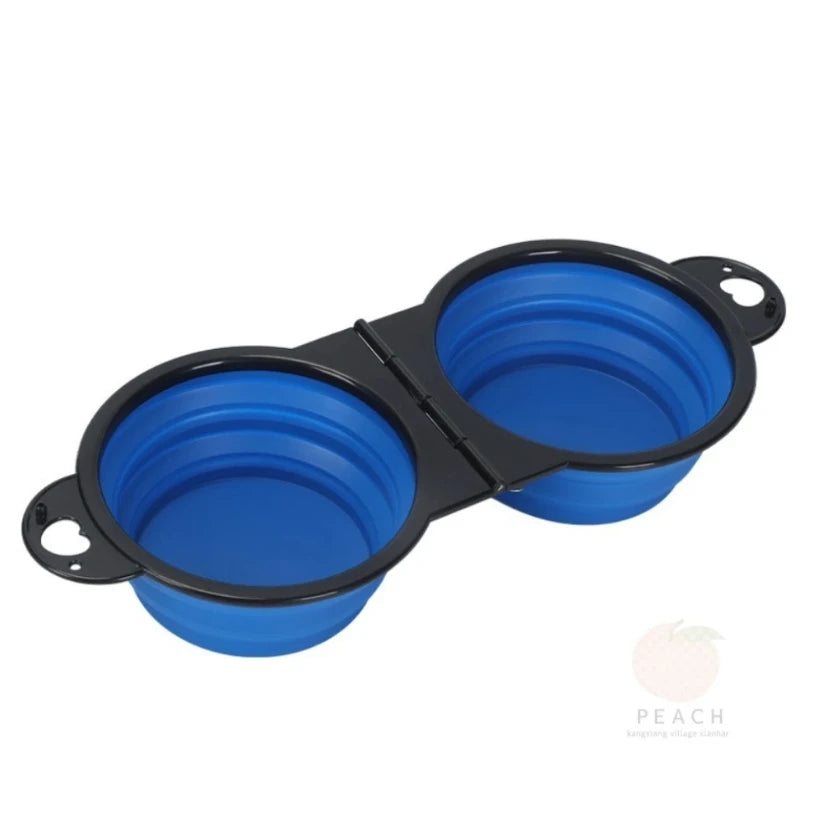 Foldable Travel Pet Bowl – Compact Feeder for Walks & Trips