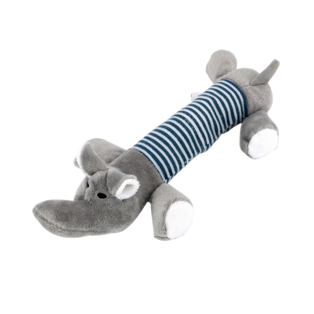 Squeaky Plush Elephant Toy for Dogs & Cats