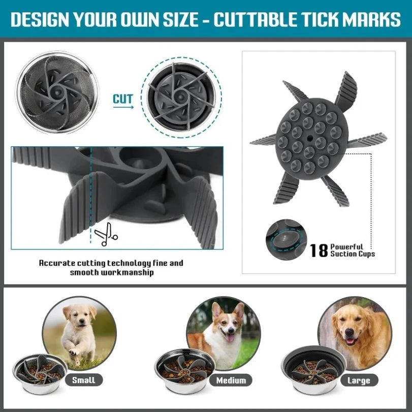 Anti-Choke Slow Feeder Toy with Suction Cup for Dogs