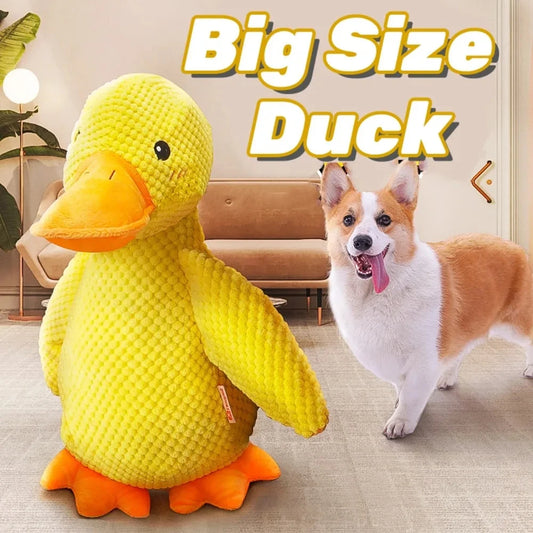 Durable Plush Duck Toy for Large Dogs