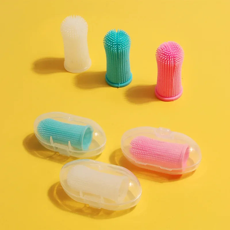 Soft Silicone Finger Toothbrush for Pet Dental Care