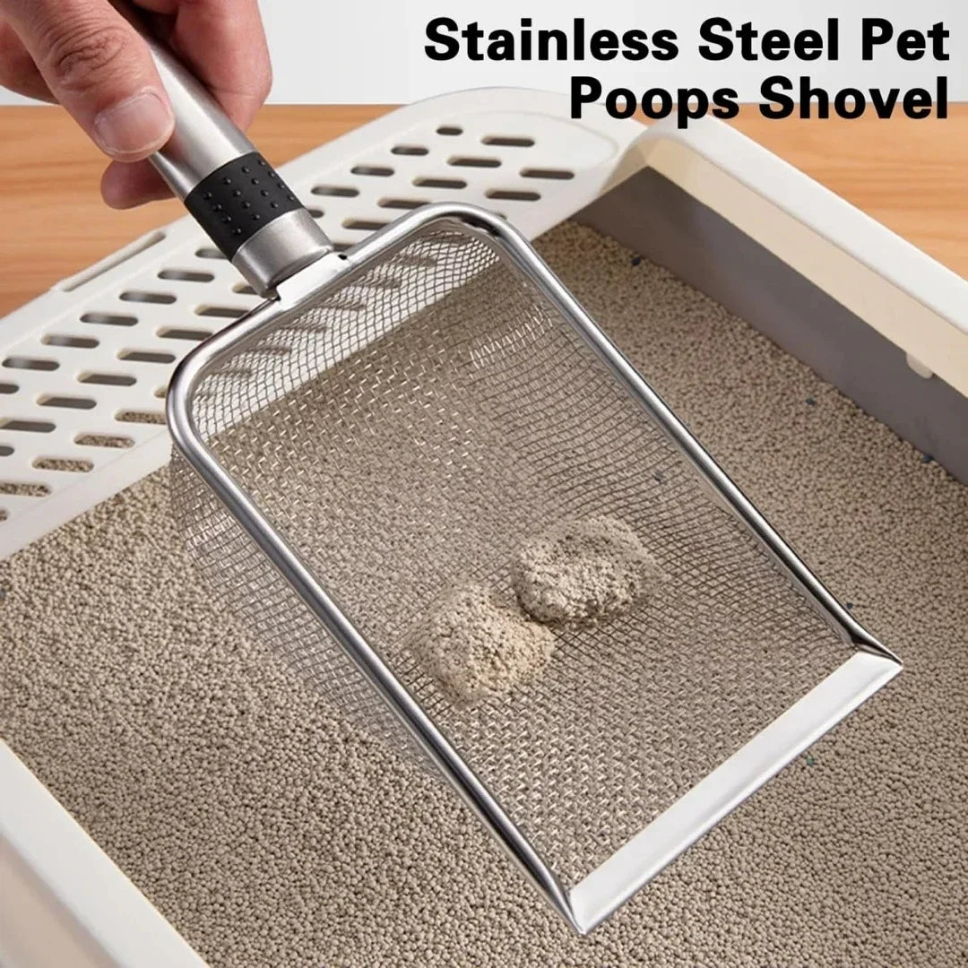 Stainless Steel Cat Litter Scoop – Heavy-Duty, Easy-Clean & Rust-Resistant