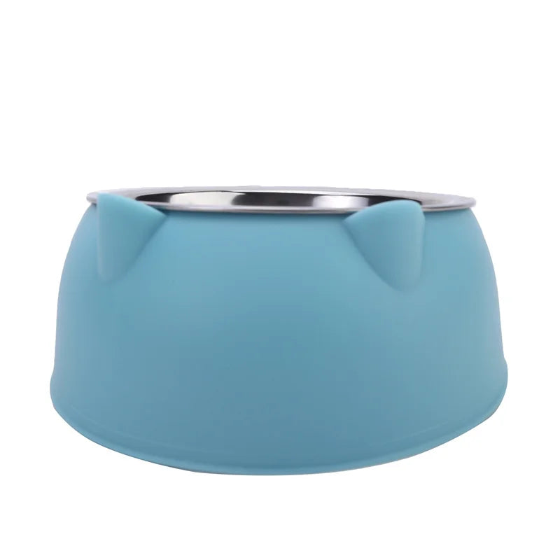 Ergonomic Elevated & Tilted Cat Bowl with Stainless Steel