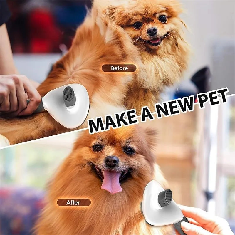 Self-Cleaning Pet Grooming Brush for Dogs & Cats