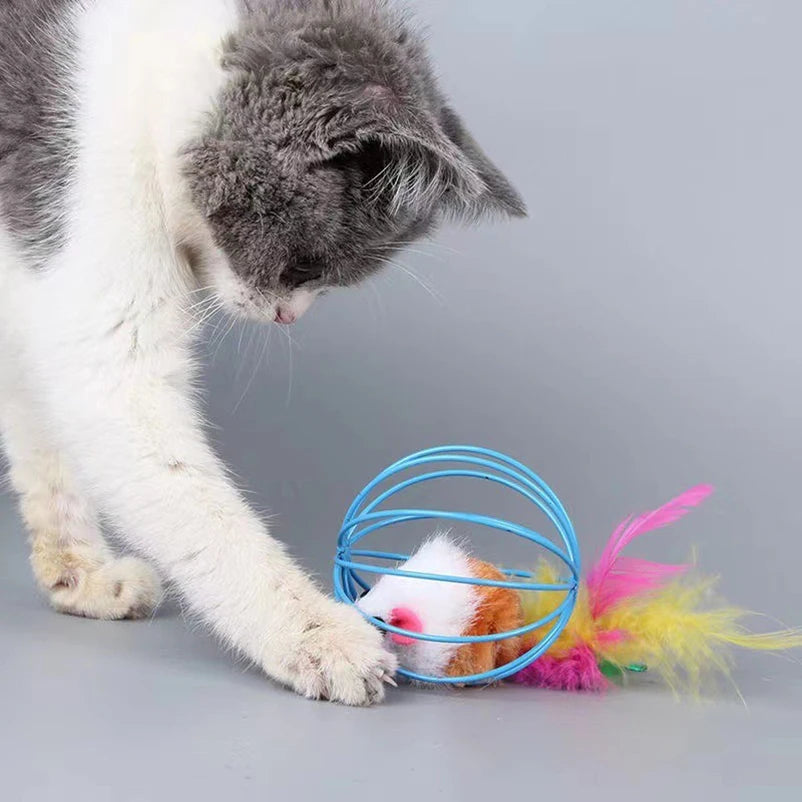 Interactive Mouse & Jingle Ball Toy for Cats