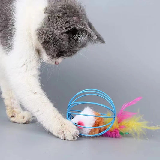Interactive Mouse & Jingle Ball Toy for Cats