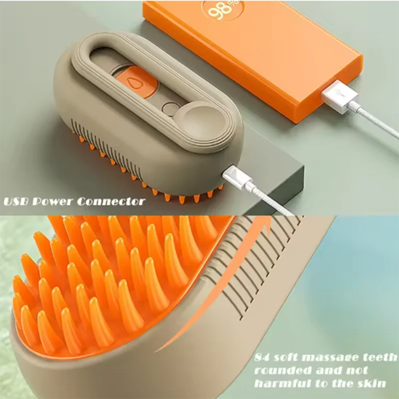 2-in-1 Pet Spray & Grooming Brush for Dogs & Cats