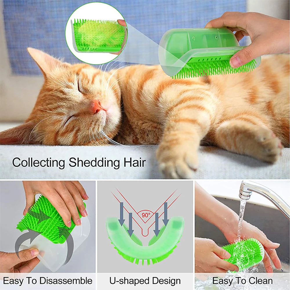 Corner Cat Self-Grooming Brush & Massager