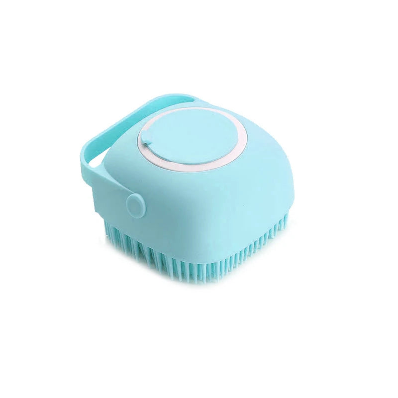 Soft Silicone Pet Bathing Brush & Massager for Dogs & Cats