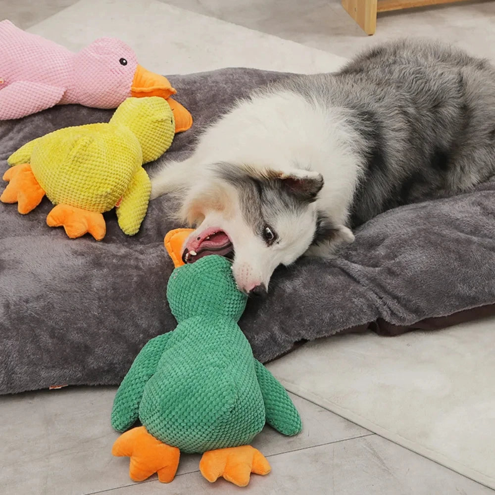 Durable Plush Duck Toy for Large Dogs