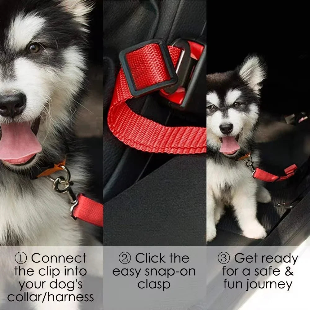 Adjustable Dog Car Seat Belt for Safety & Comfort