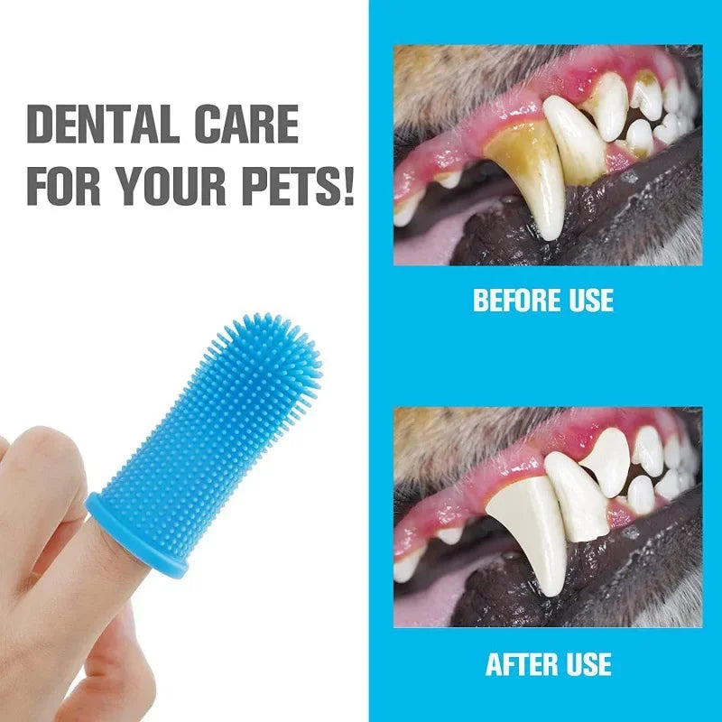 Soft Silicone Finger Toothbrush for Pet Dental Care