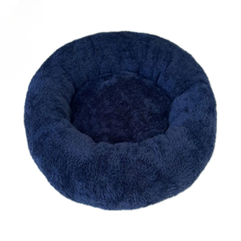 Fluffy Donut Pet Bed – Calming Round Nest for Cats & Small Dogs