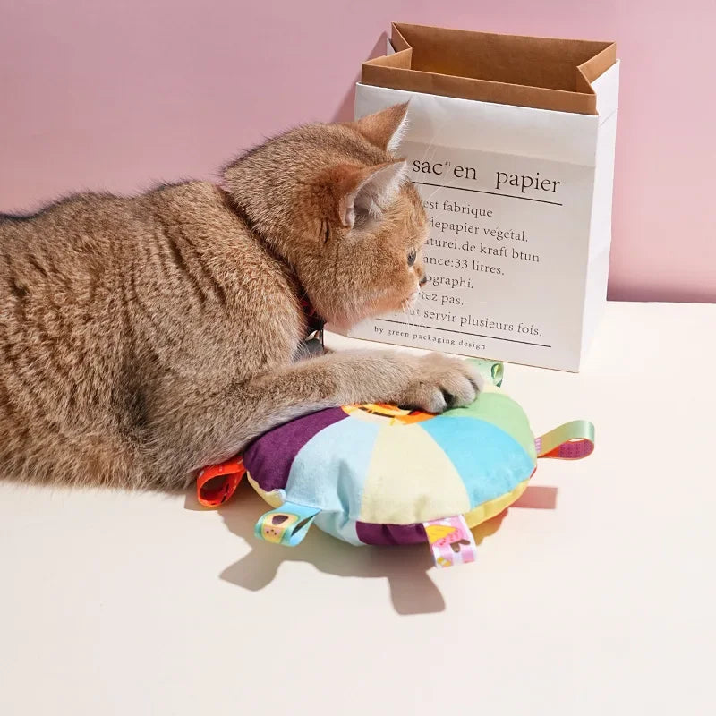 Rainbow Flying Disc Plush Toys – Interactive Chew Set for Dogs