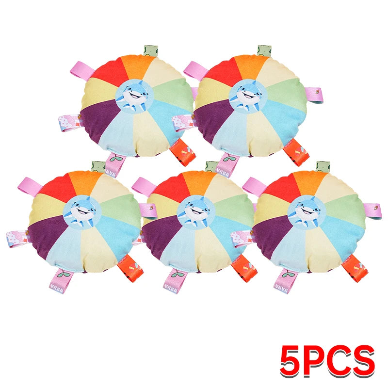 Rainbow Flying Disc Plush Toys – Interactive Chew Set for Dogs